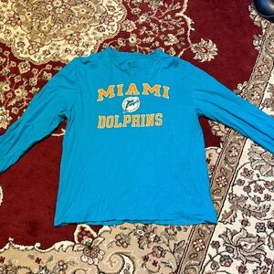Miami Dolphins Long Sleeve Shirt - Blue